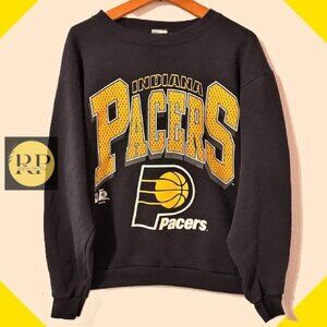 90s Indiana Pacers NBA Crewneck Sweatshirt, NBA sweatshirt, black shirt '99